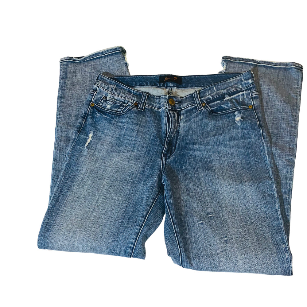 Seven7 Women Jeans distressed size 12 - Picture 2 of 9